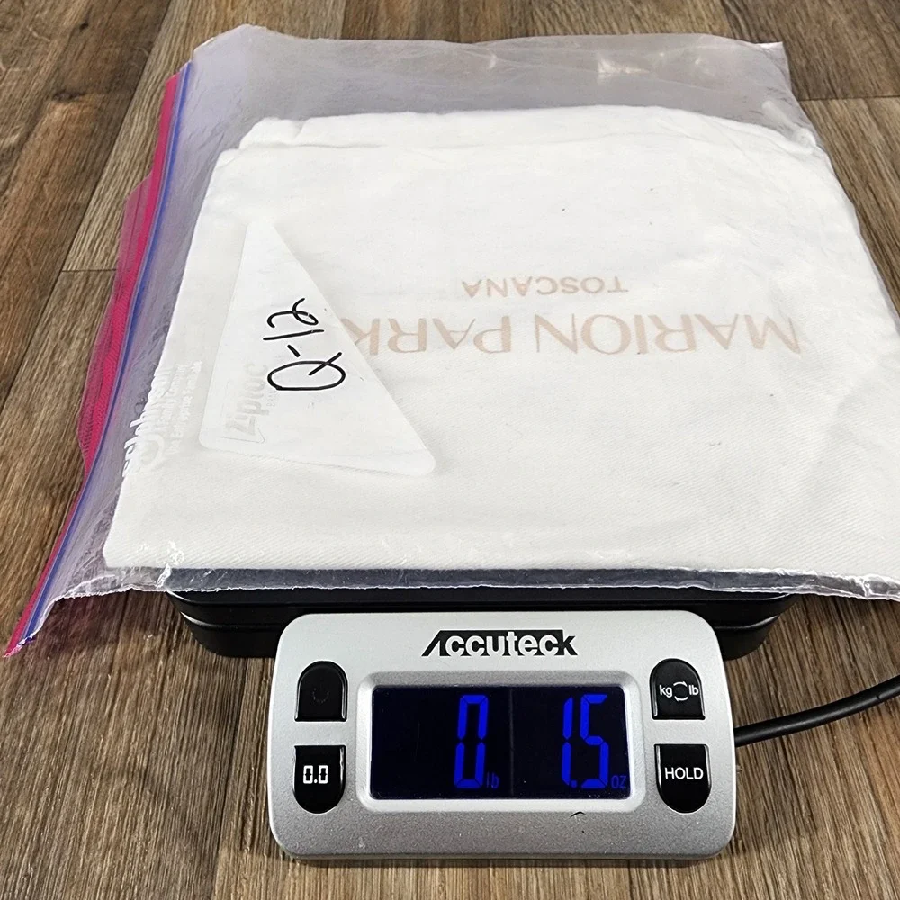 MARION PARKE TOSCANA White Canvas Shoe Dust Bag Storage‎ Pouch